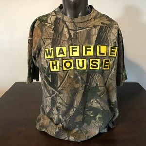 Waffle House Realtree Camouflage T Shirt XL